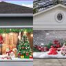 garage door Christmas banner