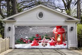 garage door Christmas banner