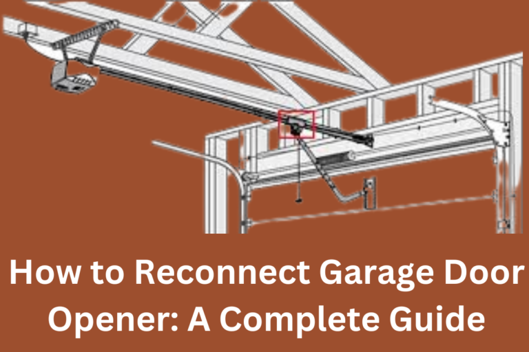 how to reconnect garage door opener