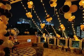 Night Birthday Decoration On Terrace